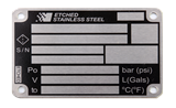 Stainless Steel Etched Label