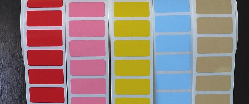 coloured labels